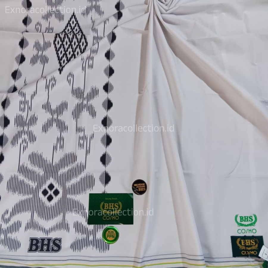 Sarung BHS COSMO PUTIH POLOS | BHS COSMO HITAM POLOS GOLD SILVER