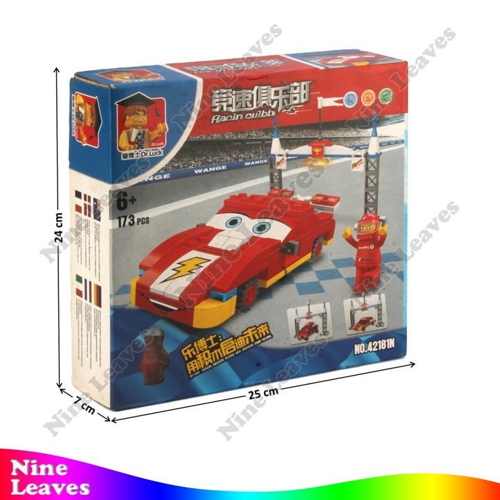Mainan Block Mini Mobil Lightning Mcqueen The Cars Dr. Luck Mainan Edukasi Balok