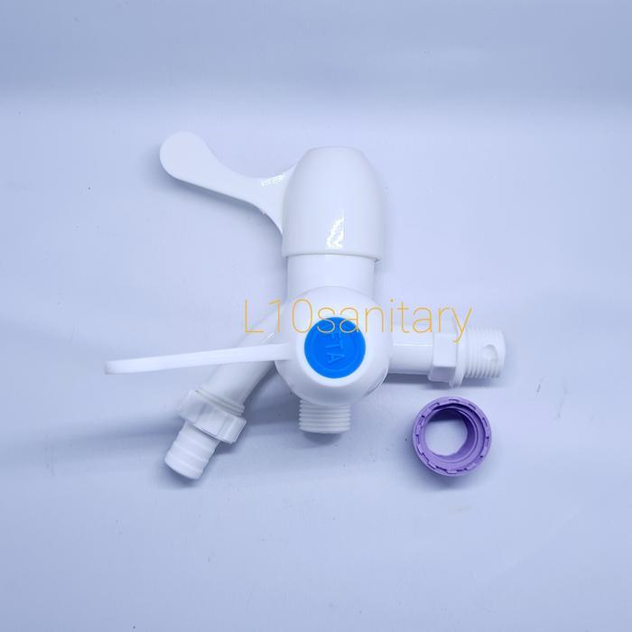 kran cabang pvc murah kran 2 cabang kran doue kran bak shower - ENGKOL