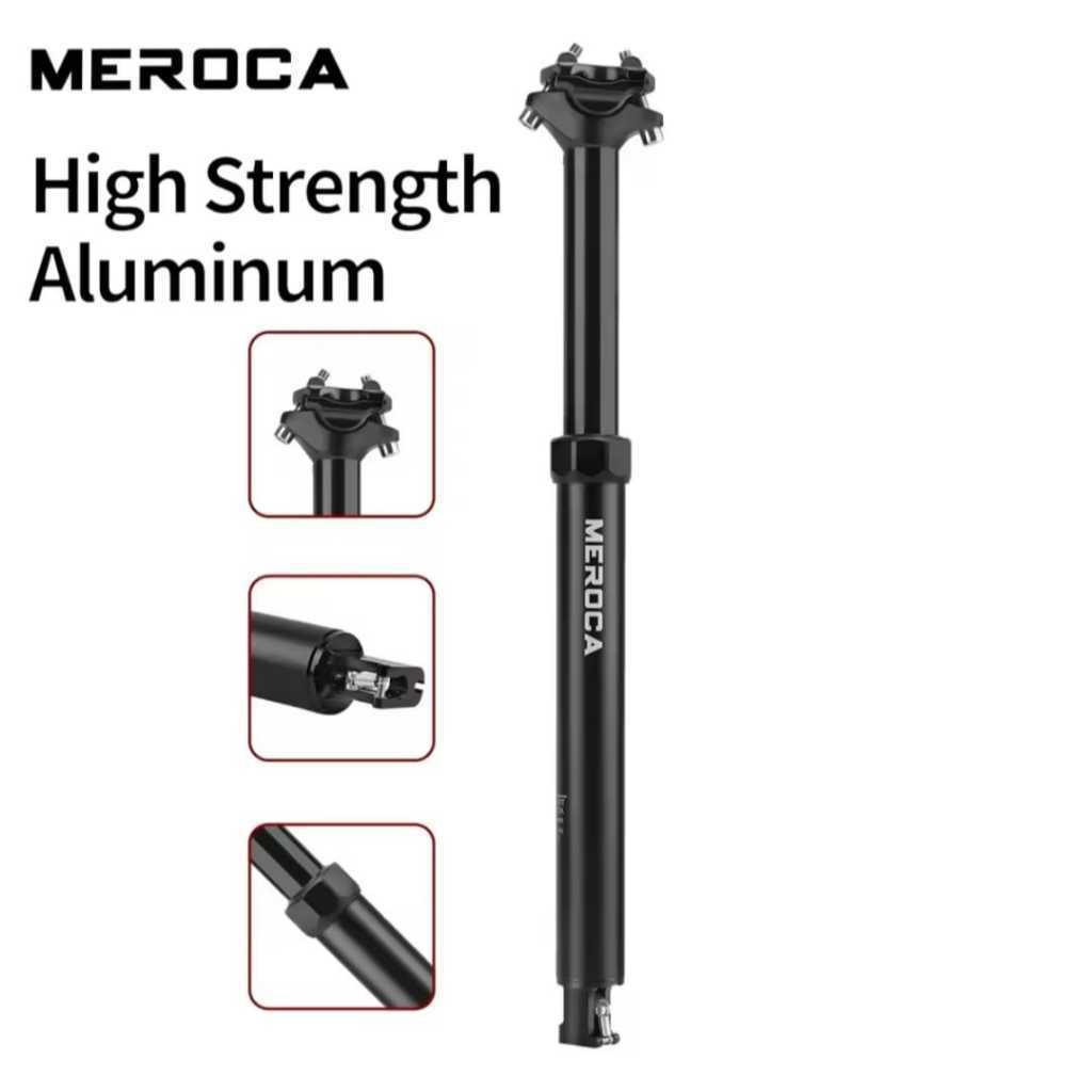 Meroca Dropper Seatpost 27.2 mm Adjustable T125 Internal Routing Travel 125mm Sepeda MTB Road Lipat
