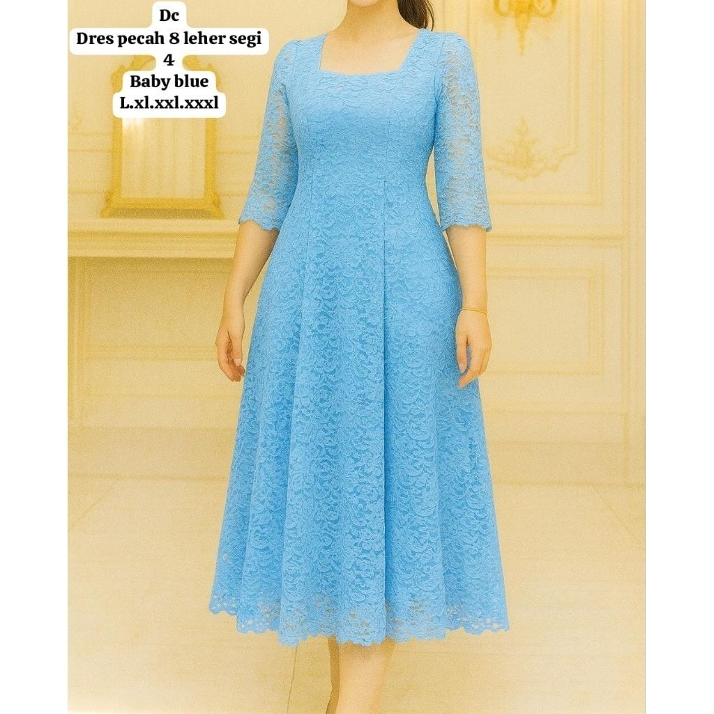 RB DRES BROKAT PESTA DRESS // MODEL PECAH 8