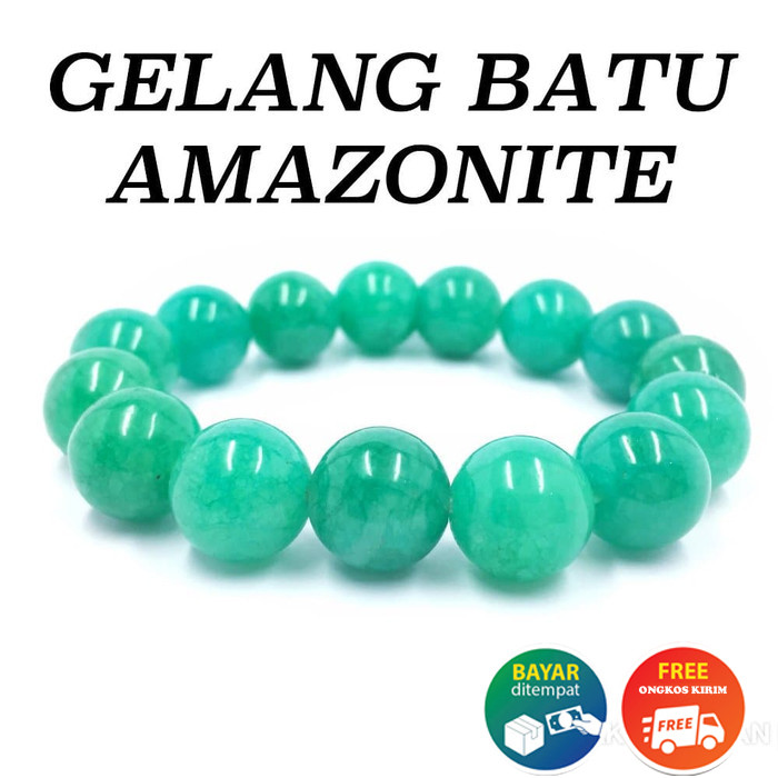GELANG BATU AMAZONITE NATURAL GELANG BATU PRIA WANITA