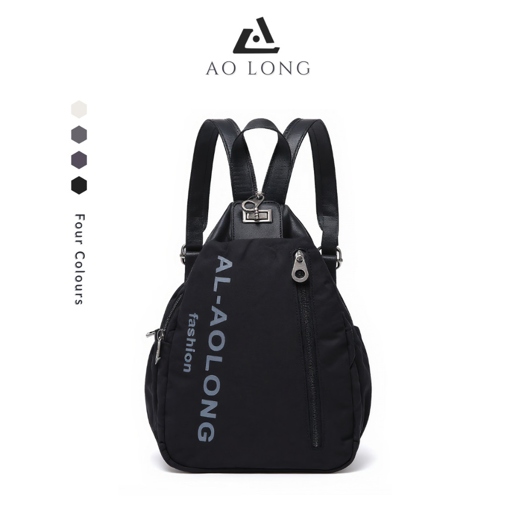AOLONG Ransel RUBY 0834#  - Tas Ransel Wanita Cantik & Unik Bahan Parasut Premium Anti Air Bisa COD