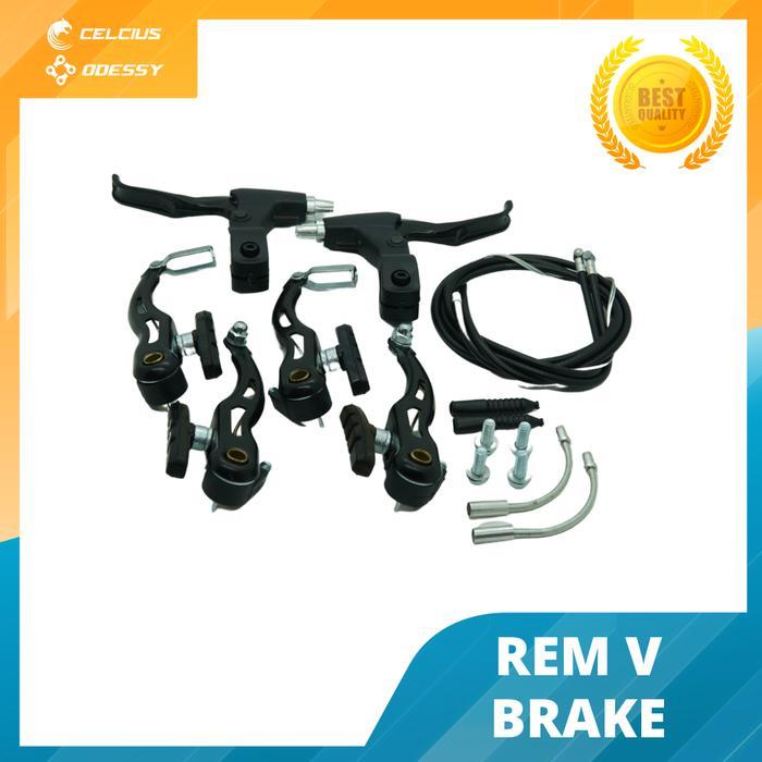 Handle Rem Sepeda VBrake Atlantis Semi Alloy Warna Hitam Terlaris