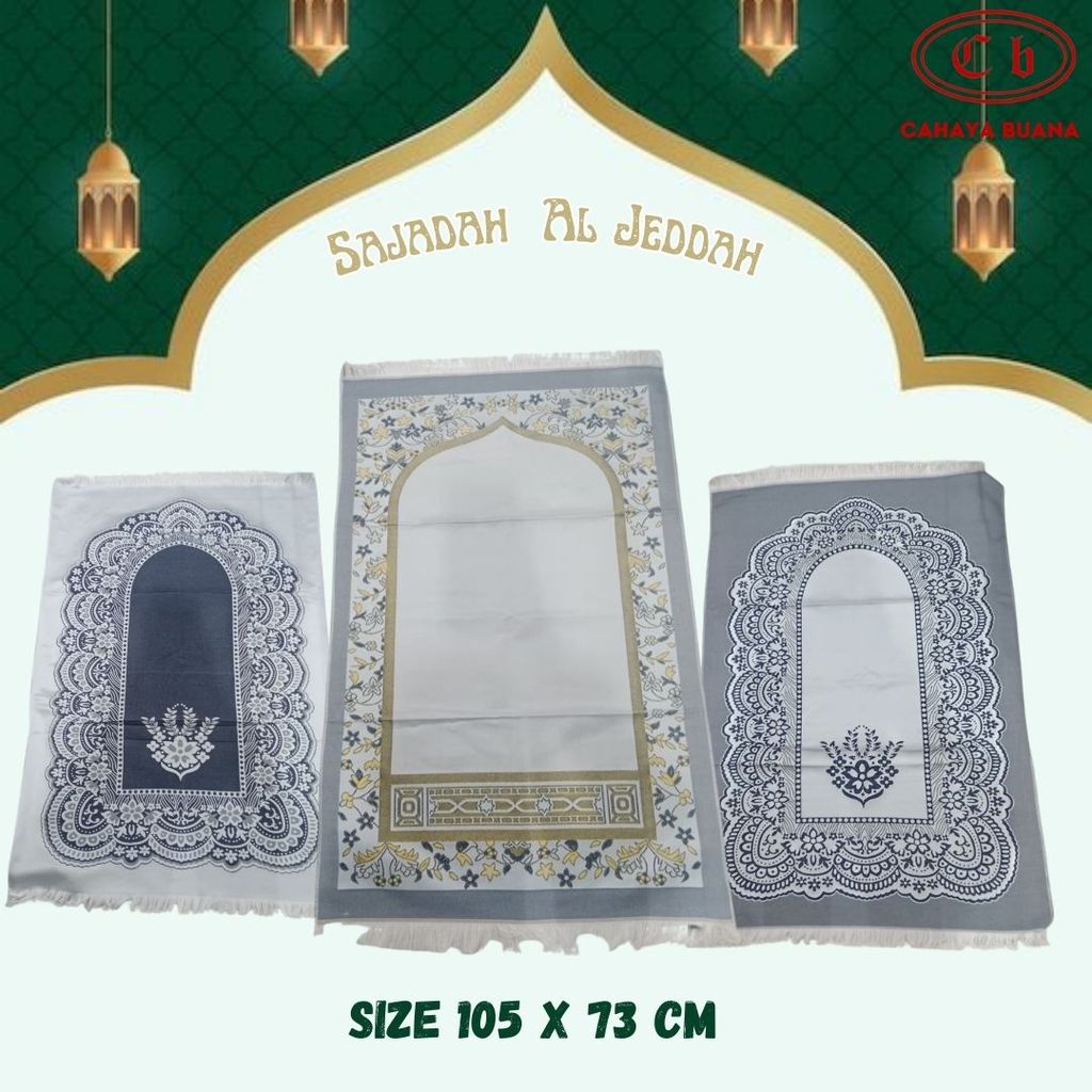 Sajadah Al Jeddah Size 105 x 73 CM / Sajadah Satin Premium##