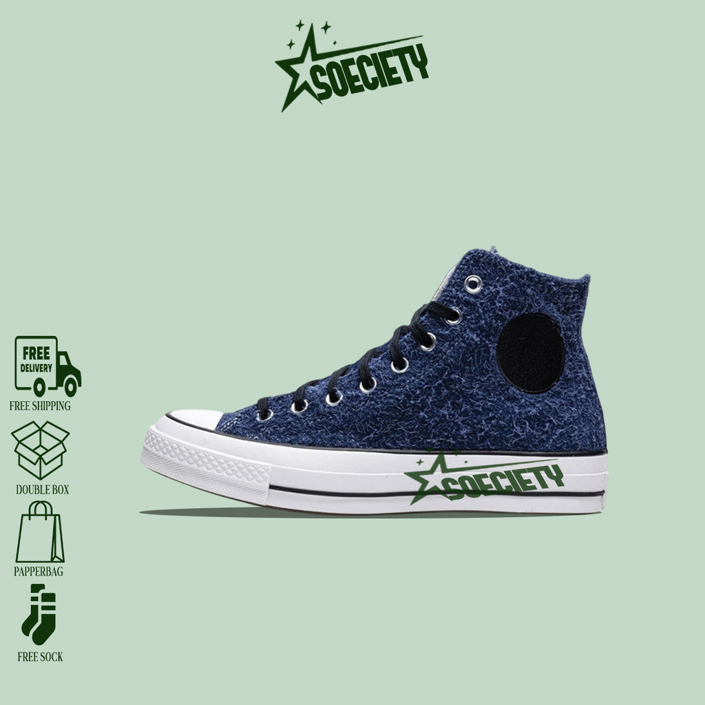 Sepatu Sneakers Converse Stussy X  70 Hi 8 Ball Dark Blue BNIB Unisex