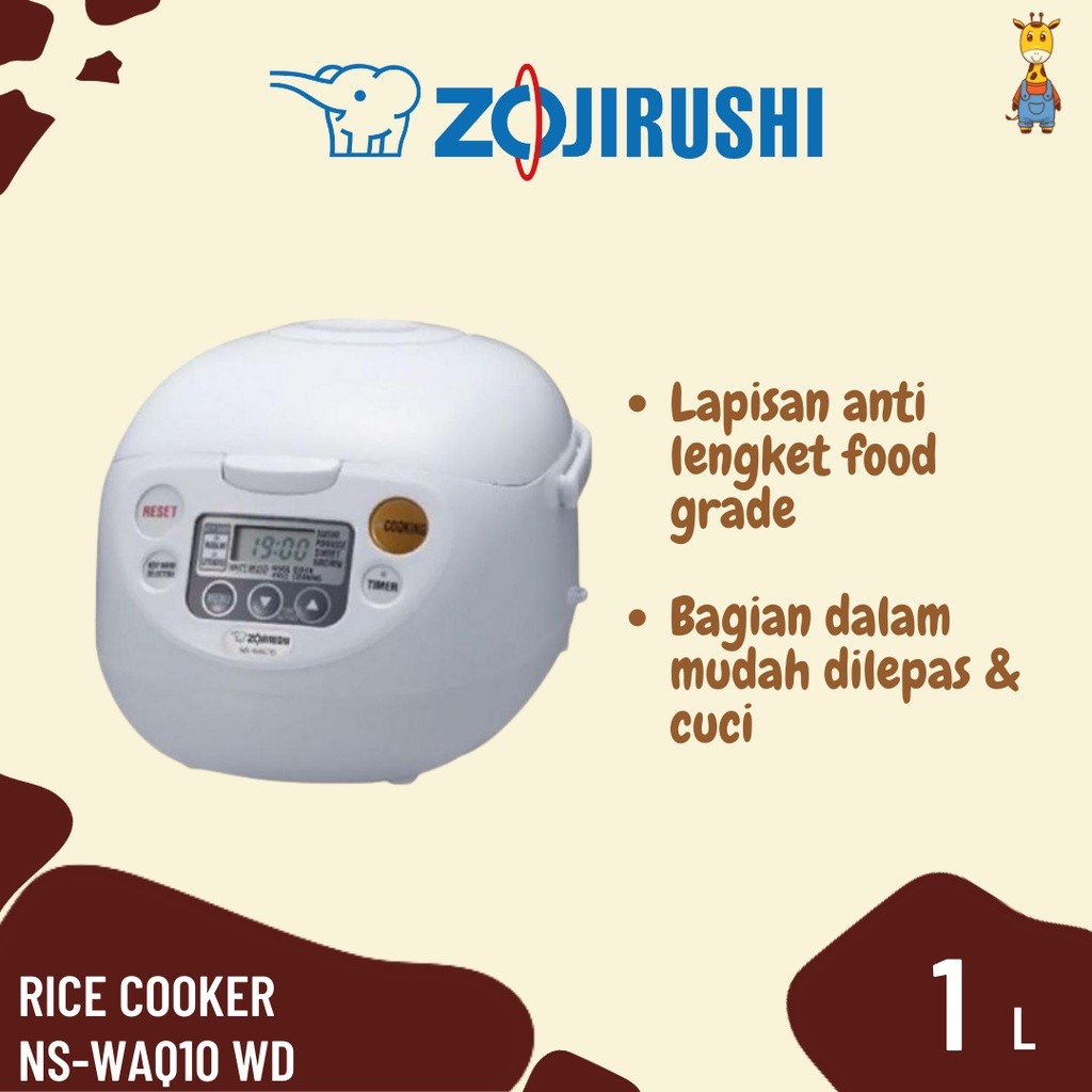 Zojirushi Rice Cooker NS-WAQ10 WD - Rice Cooker Digital