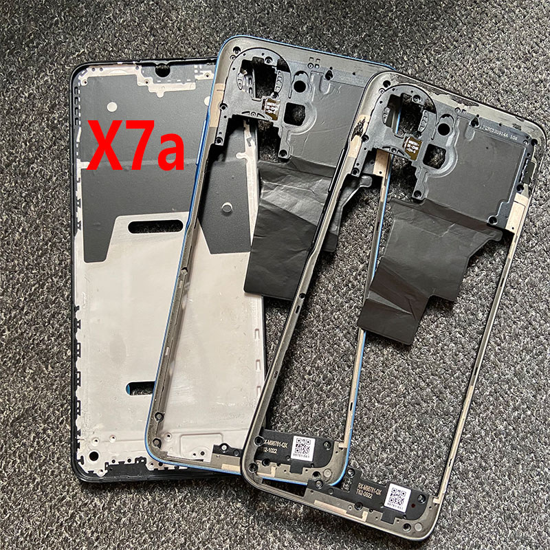 For Huawei Honor X7A Middle Frame Front LCD Frame Bezel Plate Housing Replacement RKY-LX1 RKY-LX2 RK