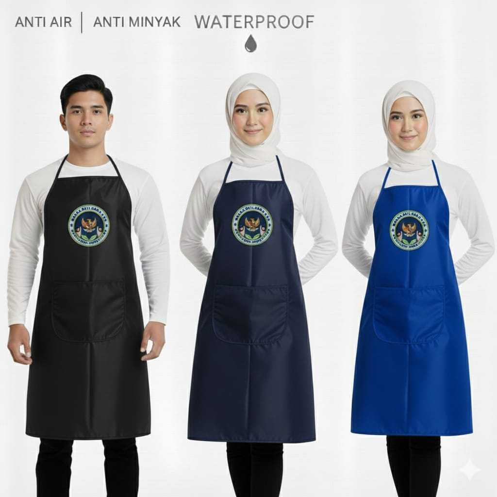 Apron BGN Waterproof Celemek Dapur MGB/SPPG Anti Air Bahan PVC