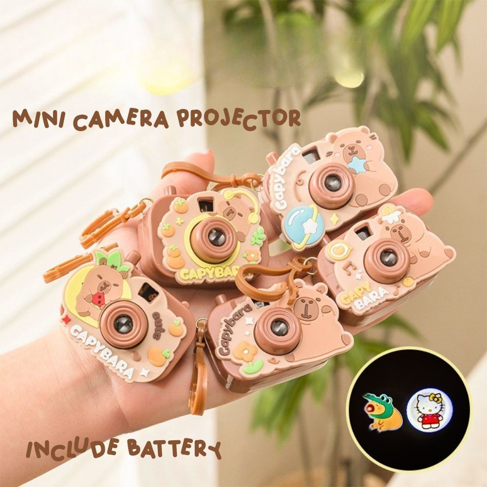 Mainan Kamera Projector Mini Capybara | Kamera Proyektor Anak Lucu Edukatif
