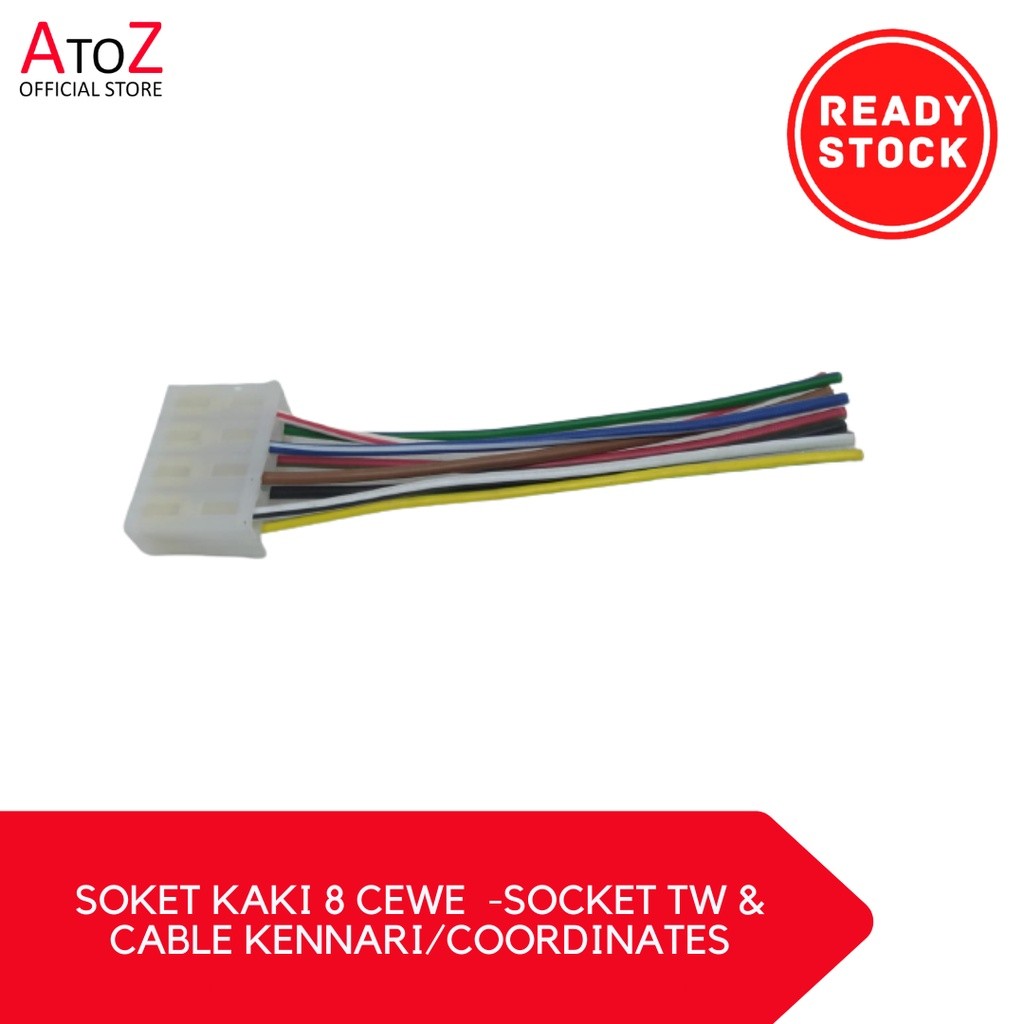 SOKET KAKI 8 CEWE  -SOCKET TW & CABLE KENNARI/COORDINATES