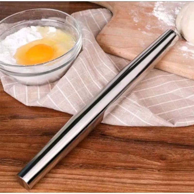 ROLLING PIN STEINLESS/STIK ADONAN KUE GILINGAN STEINLESS