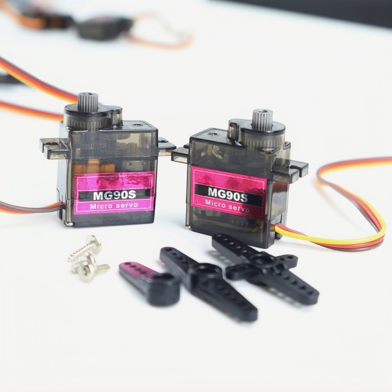 2 pieces MG90S full metal gear 9g servo SG90 upgrade version for RC helicopter plane boat car MG90 9