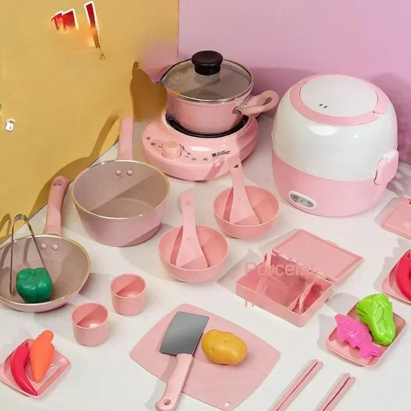 Kitchen Toys Girl Baby Can Cook Funny Mini Kitchen items Real Cooked Family Toy Set Birthday Gift Gi