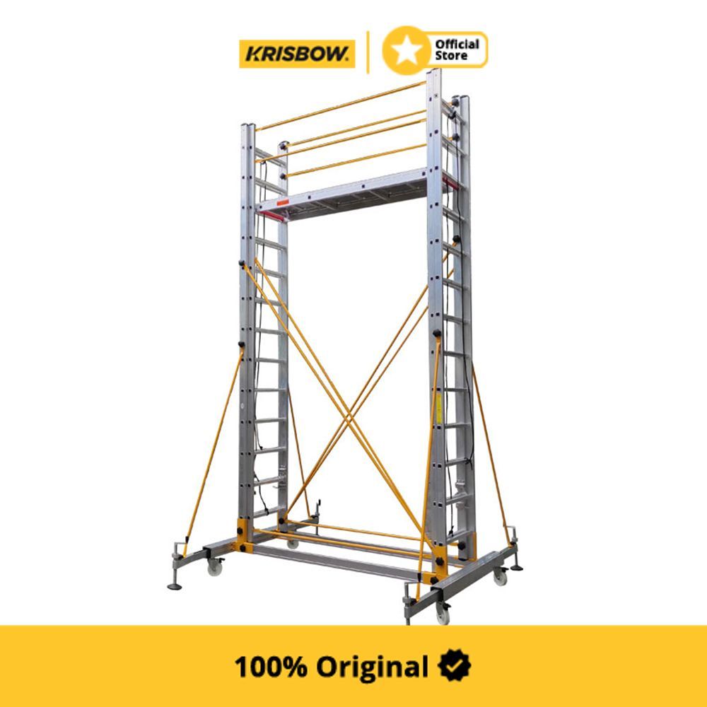 Krisbow Scaffolding Platform Aluminium 6.1 mtr - Silver Ladder Scaffold