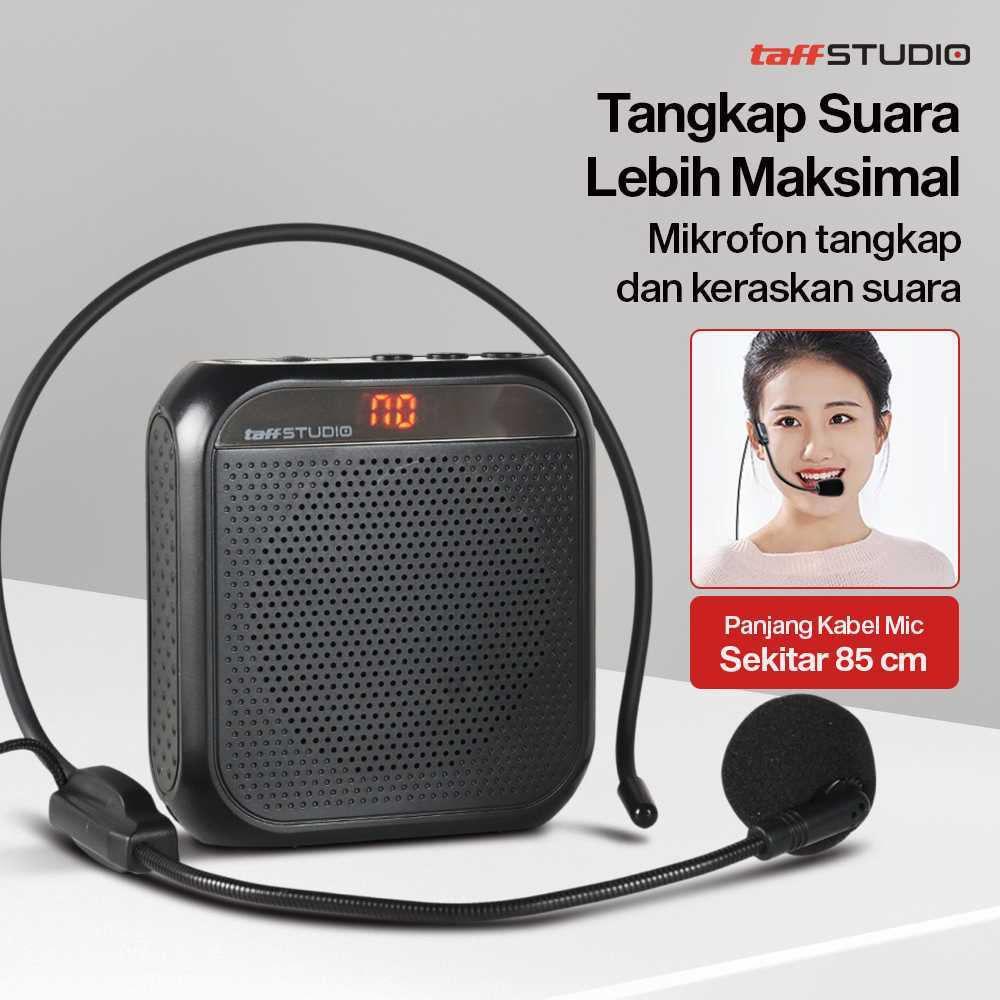 TaffSTUDIOK6  Speaker Megaphone Mini Voice Amplifier Penguat Suara Tour Guide Speaker Pinggang Mikro