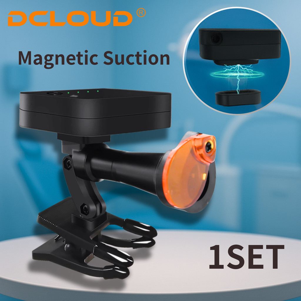 Lampu Gigi Nirkabel 5W dengan Filter Optik - Lampu LED Clip-On untuk Lup Bedah, Kaca Pembesar Medis,