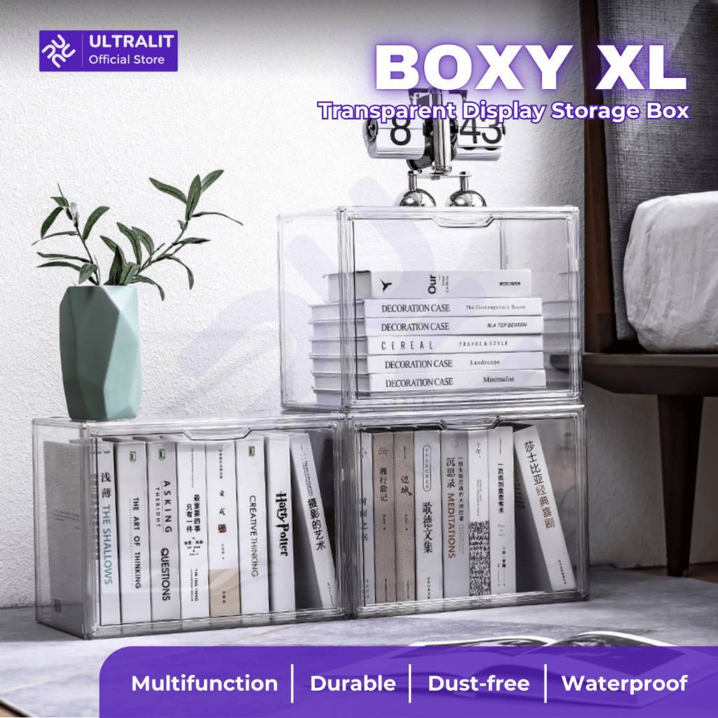 BOXY XL Rak Display Akrilik PREMIUM Transparan Storage Sepatu (NIKE, ADIDAS, CONVERS, NB) | R6
