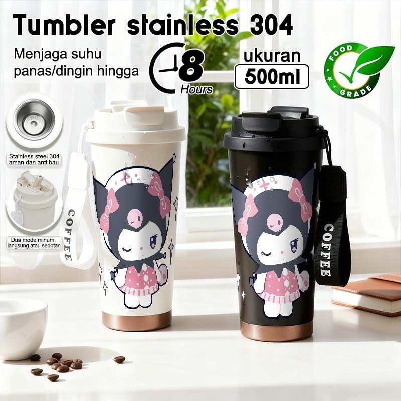 Custom Tumbler Tumbler kopi 500ml Desain Bebas / Souvenir Perusahaan