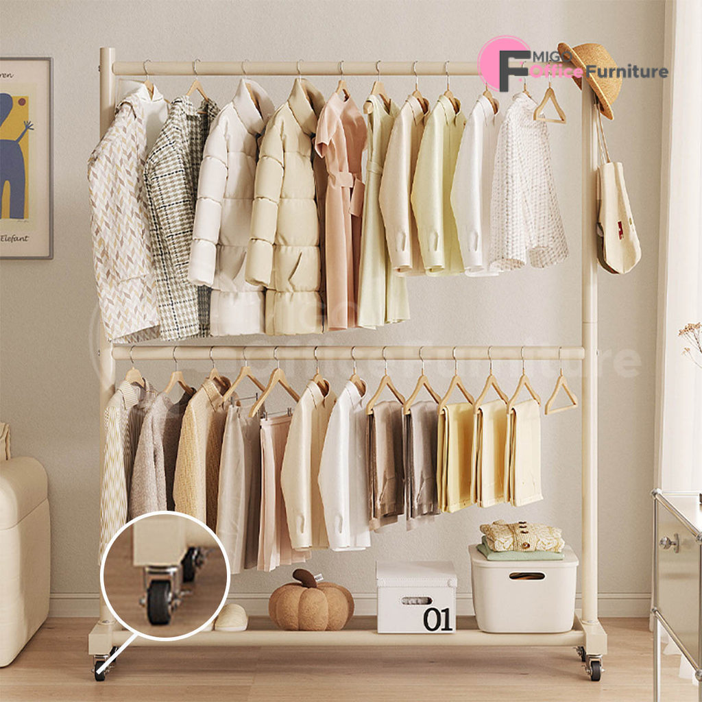 Rak Gantungan Baju Aesthetic/Rak Gantungan Serbaguna/Rak Gantung Baju/Rak Gantungan Baju Portable