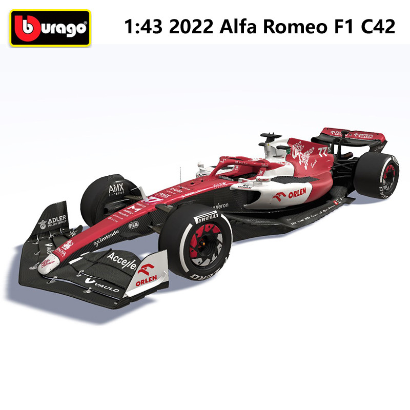 2022 Bburago Diecast 1:43 Car Alfa Romeo C42 Ferrari F1-75 RB18 Red Bull F1 Model Alloy Toy Formula 