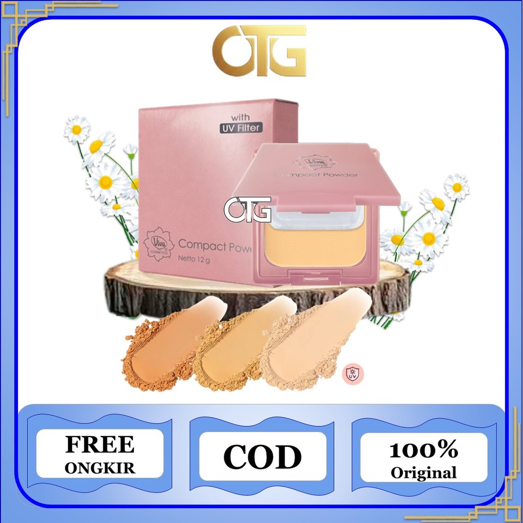 VIVA COMPACT POWDER PINK 12GR - GLOW UP WITH UV PROTECTION - VIVA COMPACT POWDER PINK