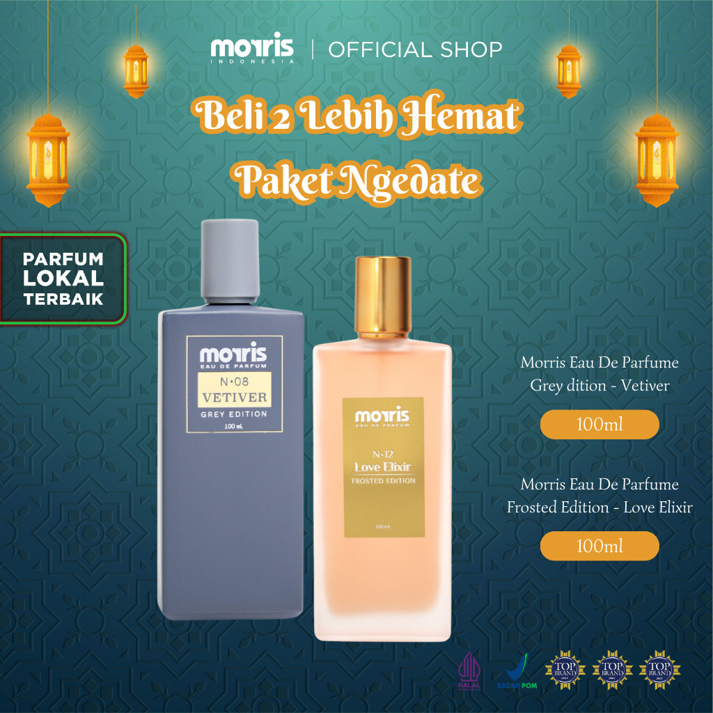MORRIS KEMASAN FEET BOTTLE  Paket Ngedate Romantis – Grey & Frosted Edition 100ml