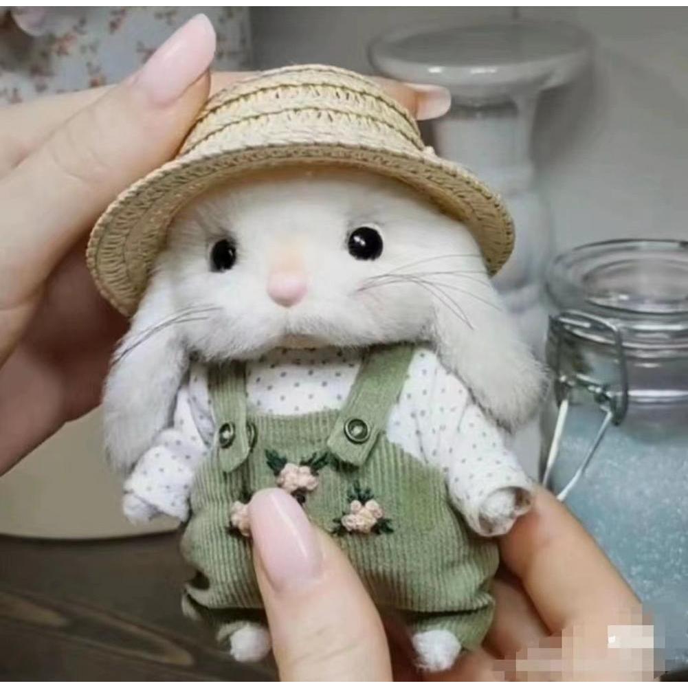 Jarm quente bonito coelho boneca de pelúcia brinquedo pano boneca pingente namorada presente anivers