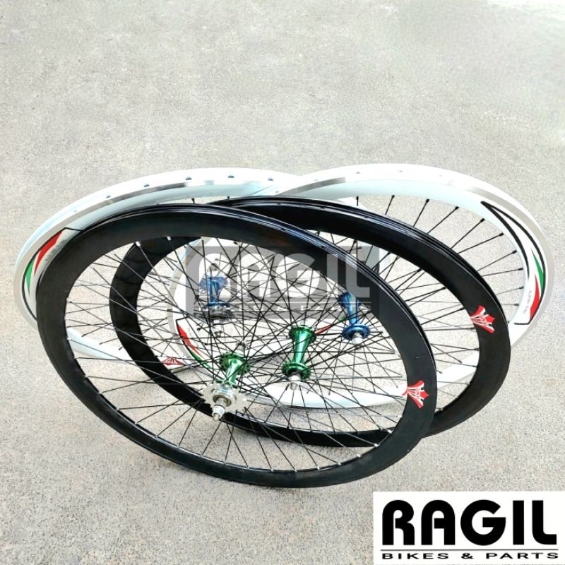 Paling dicari Termurah WHEELSET SEPEDA 700 700C LESPO 4 CM DOLTRAP FIXED GEAR FIXIE MTB BALAP VELG R