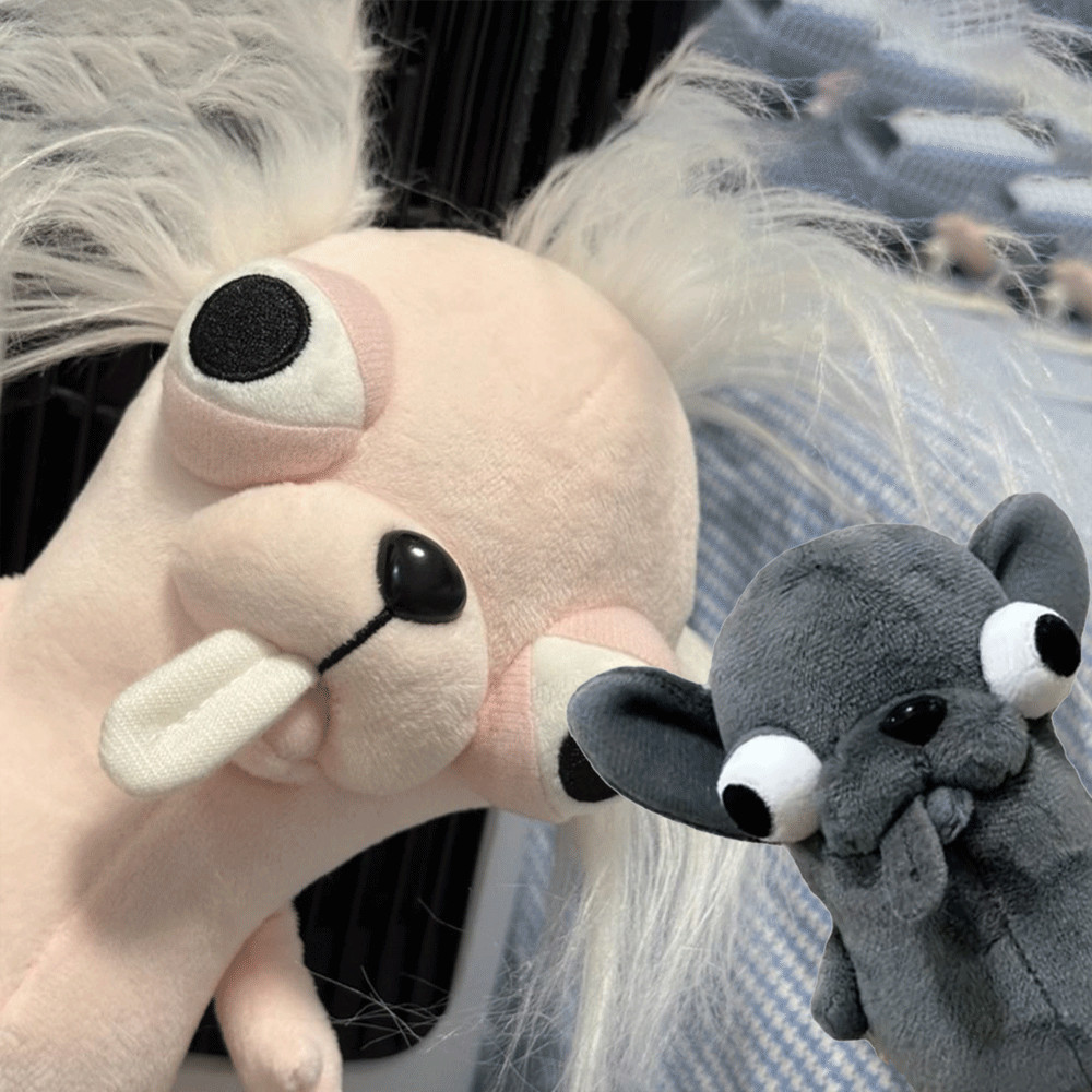 Chihuahua Plush Keychain Stuffed Animals Keychain Pent Stuffed Toy Chihuahua Doll Realistic Kawaii P