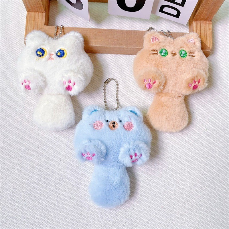 GT2058 Gantungan Kunci Boneka Plush Lucu Hiasan Tas Bentuk Hewan Imut Bulu Lembut
