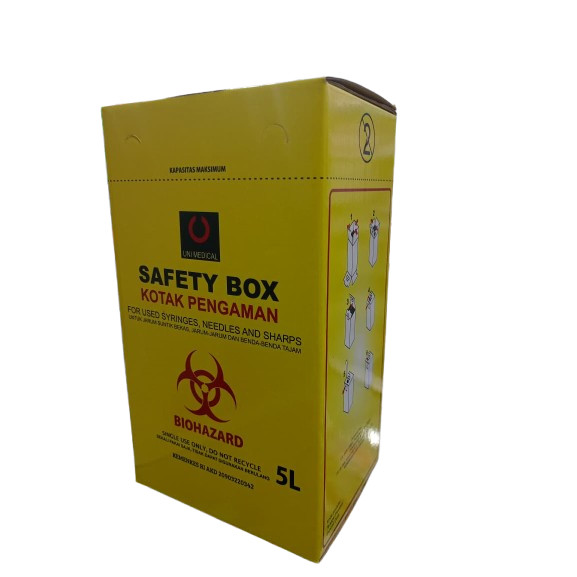 UNIMEDICAL - Safety Box Medis / Tempat Limbah Medis Biohazard / Box Medis