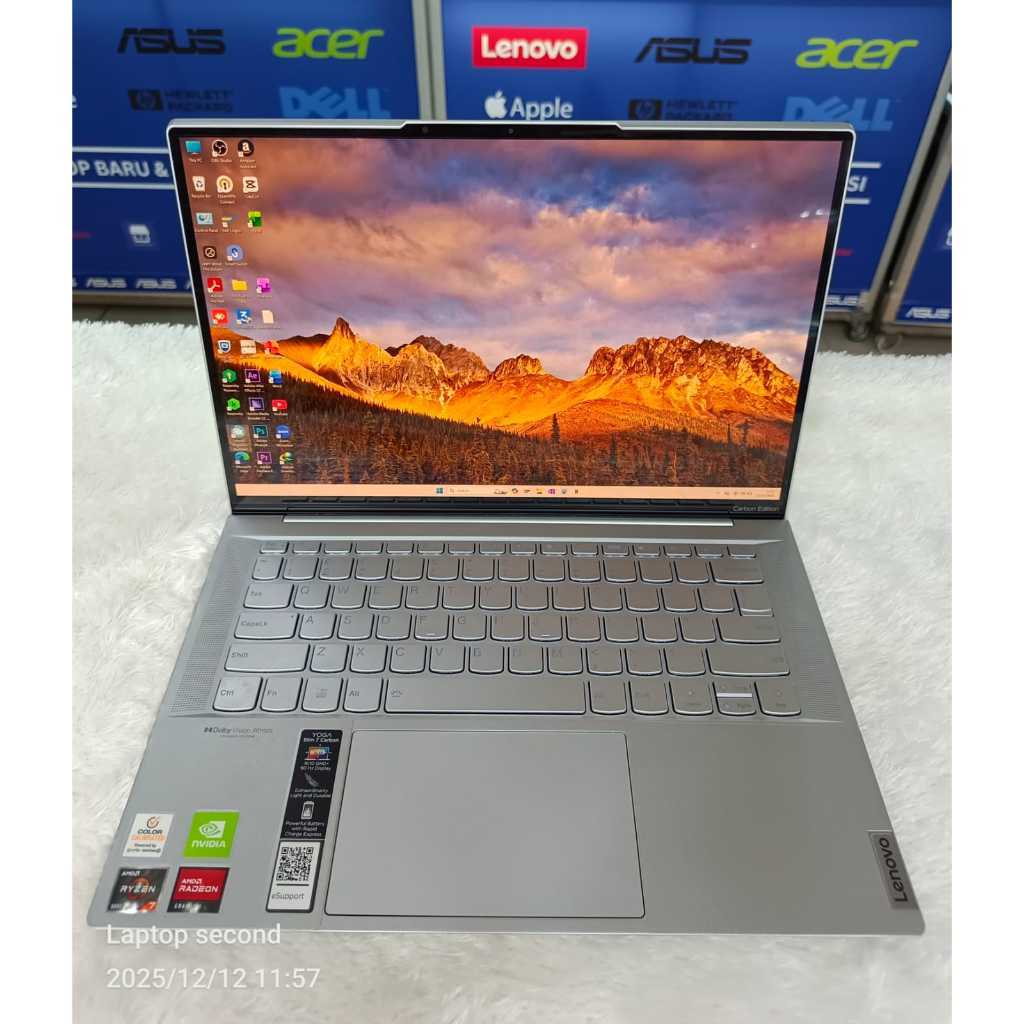 LAPTOP LENOVO Yoga Slim 7 Carbon Ryzen 7 5800U RAM 16GB SSD 1TB  MX450 OLED TOUCSCREEN WIN11 MULUS S