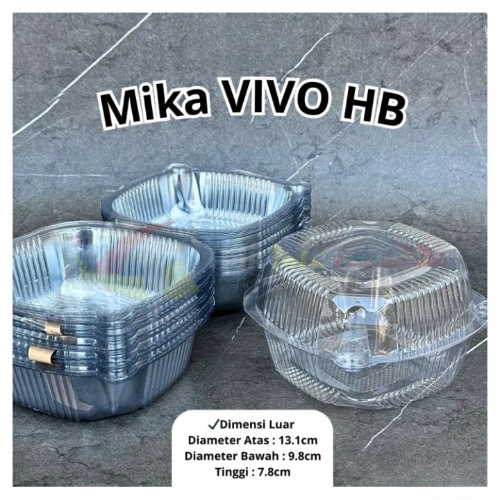 [25 Pcs] Mika TOP HB 01 / Mika Burger Hamburger Pentol Batagor / Kotak Burger / Kotak Kentang Goreng