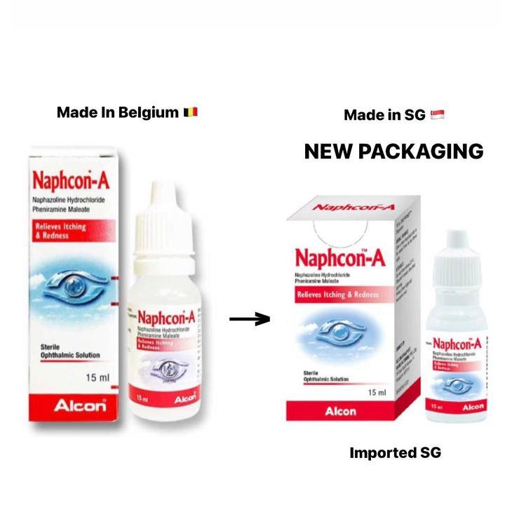 Alcon NAPHCON A Tetes Mata 15ml/Mata Gatal/Mata Merah/Made in Belgium