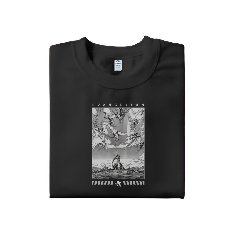 (COD) KAOS | T SHIRT | EVANGELION | KAOS ANIME | EVANGELION BADAS MOMENT