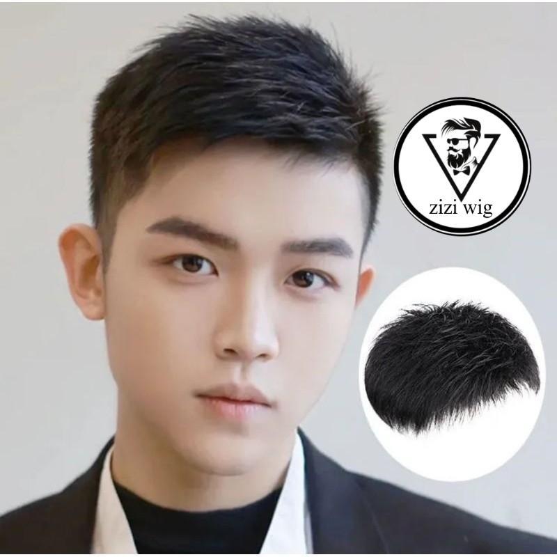 TOUPEE PRIA RAMBUT PENUTUP BOTAK TOUPEE RAMBUT PALSU PRIA PENDEK WIG PRIA MURAH