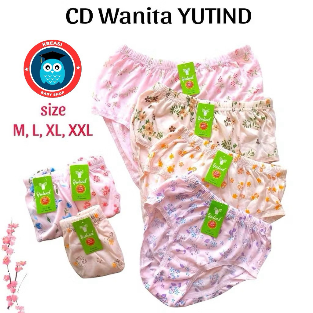 Celana dalam wanita yutind polos dan bordir / CD Wanita (  YUTIND )