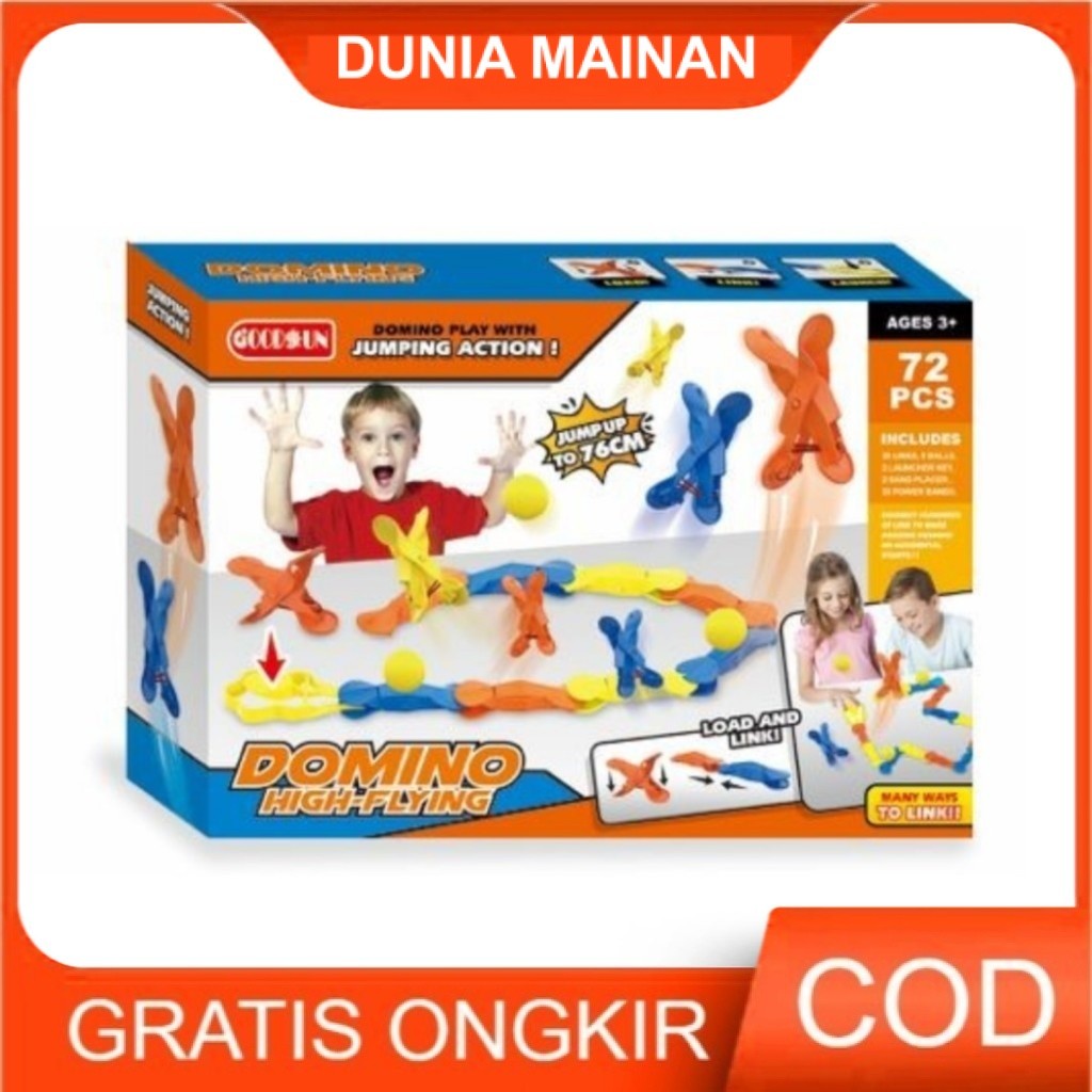 DUNIA MAINAN  DOMINO HIG-FLYING 72PCS 8603 Mainan Game Board Family Kid  Perempuan -  Laki Laki / ma