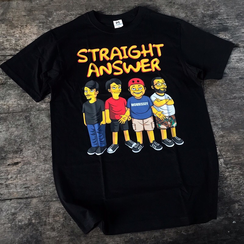 (COD) STRAIGHT ANSWER THE SIMPSONS TSHIRT BLACK