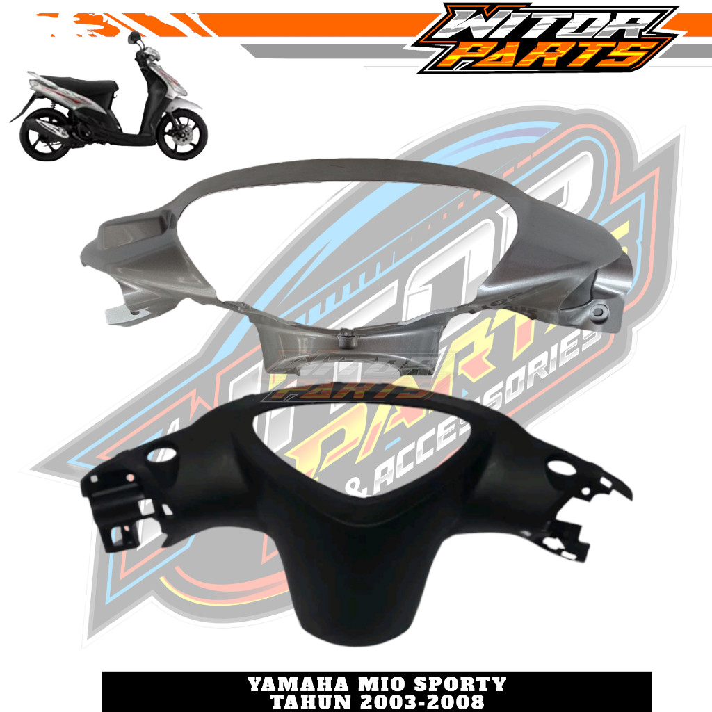 Batok Kepala Depan Belakang Mio Sporty Silver / Cover Batok Lampu Depan Belakang Yamaha Mio Sporty M