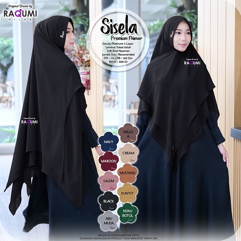 1101 Sisela Premium Khimar Original Raqumi Sisela Jumbo Raqumi Khimar Jumbo Sisela Raqumi Khimar Jum