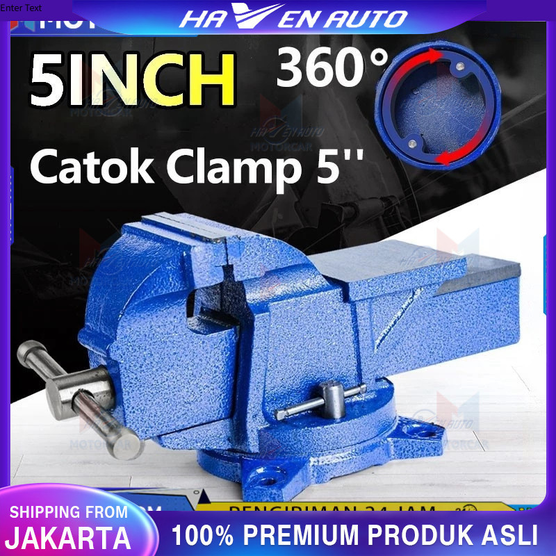 Catok Clamp 5'' / Catok Paron / Ragum Klem / Catok Meja / Bench Vise / Ragum Tanggem Alat Jepit Serb