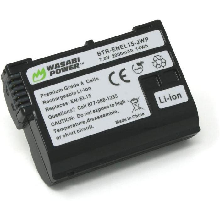 Wasabi Power Battery for Nikon EN-EL15 EN-EL15a EN-EL15b ENEL15 ENEL15a ENEL15b EN EL15 EL15a EL15b 