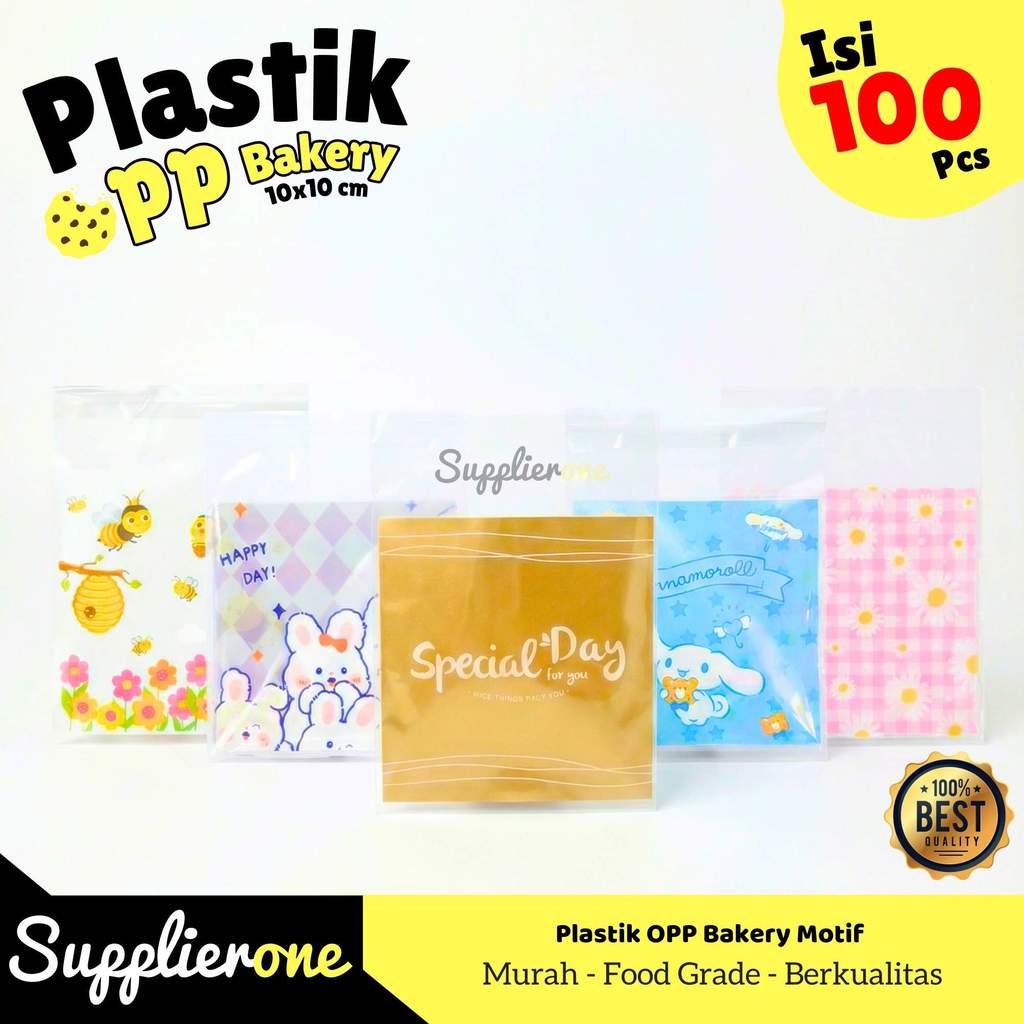 Plastik Opp 10x10 / Plastik Opp Motif / Plastik Opp / Plastik Opp Tebal /  Plastik Opp Bakery
