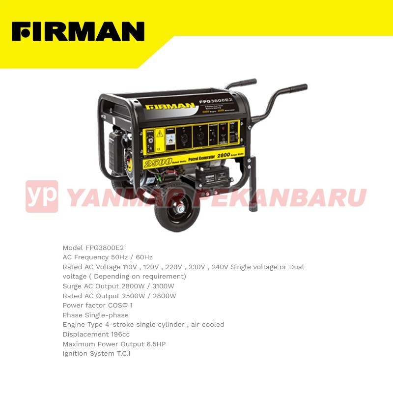 Genset / Generator FIRMAN FPG3800E2 / FI