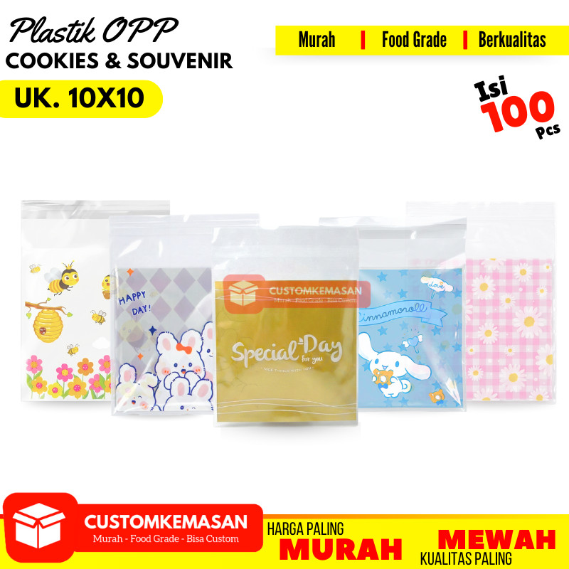 Plastik Opp 10x10 / Plastik Opp Motif / Plastik Opp / Plastik Opp Tebal /  Plastik Opp Bakery