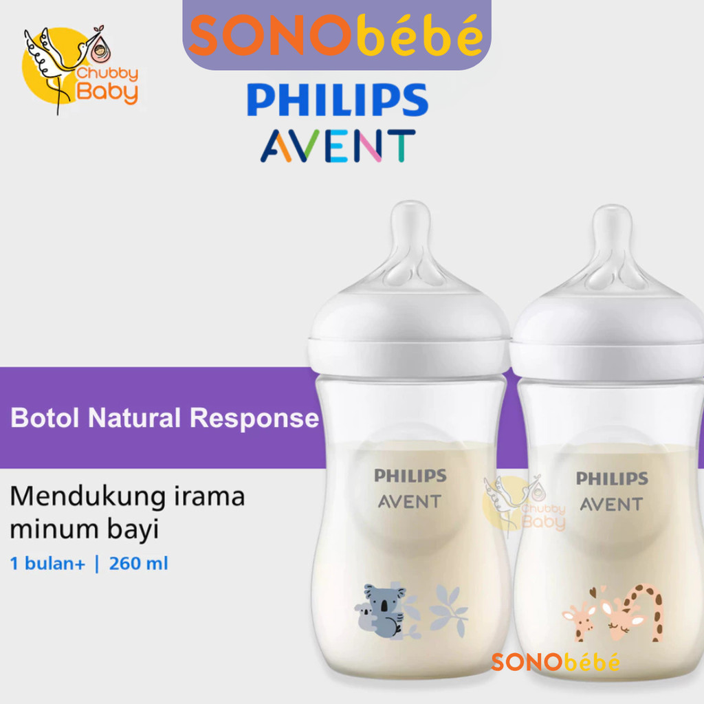 Philips Avent Bottle Natural 3.0 Deco 260ml | Botol Susu Motif