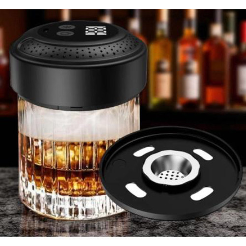 ARKADIA Alat Pengasap Elektrik Whisky Cocktail Smoker Kit With LED RGB - KZ-39, Aroma Smoky Premium 