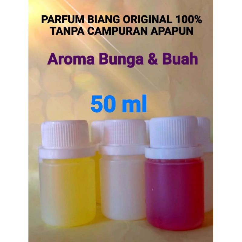 Parfum biang bibit bunga dan buah 50ml original 100% kopi melon lemon strowberry apel anggur akasia